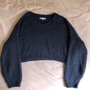 Urban Outfitters Blue Cropped Sweater